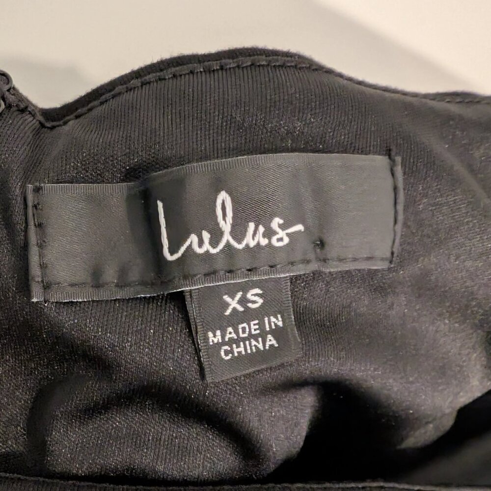 Lulu's Black Cocktail Mini Dress - Sheath Boatneck - Picture 3 of 3